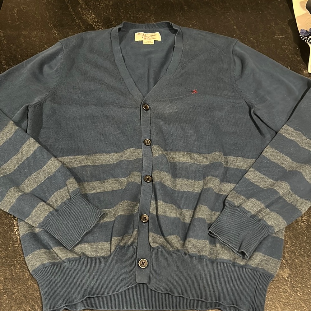 PENGUIN V-neck striped cardigan sweater - Men’s L